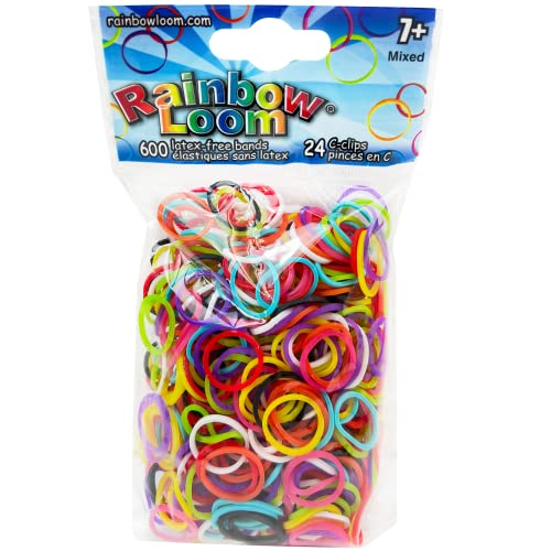 Rainbow Loom® Mix Rubber Bands with 24 C-Clips (600 Count) - color: Mix