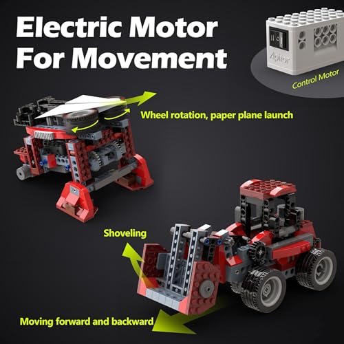 Apitor Robot B STEM Kits - Includes Large Storage Organizer, 8 in 1 Electric Monster Truck Building Toys for Kids 6-8 8-10, Educational Construction Science Kit for Boys 6-12 Christmas Birthday Gift - style: Robot B(Storage)