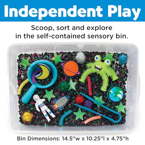 Creativity for Kids Sensory Bin: Outer Space Toys - Preschool and Toddler Sensory Toys, Kids Gifts for Boys and Girls Ages 3-5+, 10.25 x 14.5 x 4.75 inches - style: Outer Space