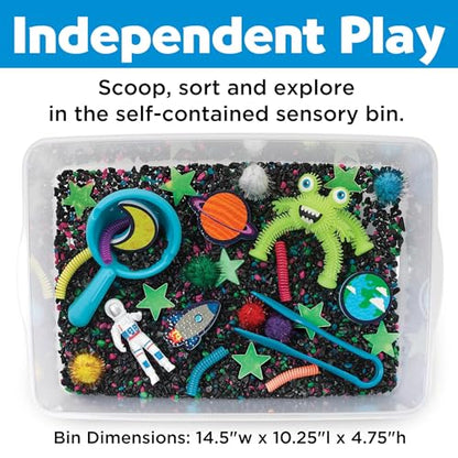 Creativity for Kids Sensory Bin: Outer Space Toys - Preschool and Toddler Sensory Toys, Kids Gifts for Boys and Girls Ages 3-5+, 10.25 x 14.5 x 4.75 inches - style: Outer Space