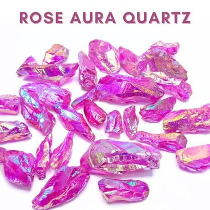 Crystals, Rocks, Jade, Crystals and Healing Stones, Witchcraft Supplies, Healing Crystals, Stones, Healing Stones, Rock Collection, Agate, Raw Stones (Rose Qura Quartz, 2 Pcs) - color: Rose Qura Quartz