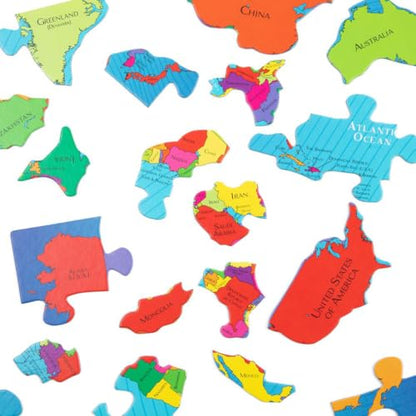 GeoPuzzle Europe, USA/Canada & World Jigsaw Puzzles, 3-Pack Puzzle for Kids - color: 3 Sets-europe, Usa/Canada & World