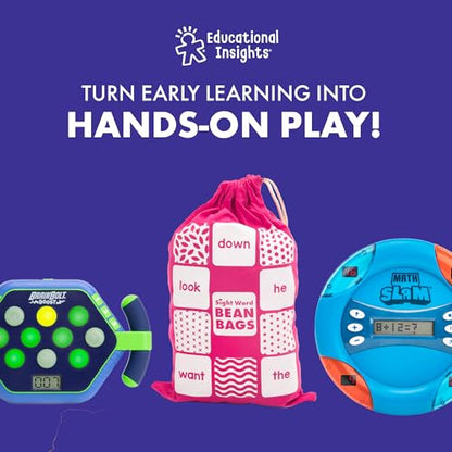 Educational Insights Sight Word Slam - Kindergarten Learning Activities, Sight Word Games, Electronic Phonics Flash Cards, Reading Games for Kids 5-7, Learn to Read CVC Words, Literacy Development