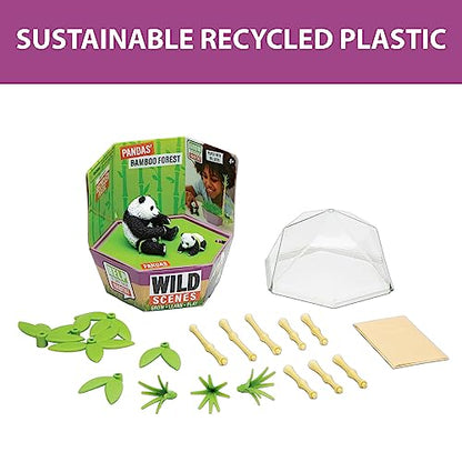 Wild Scenes Pandas' Bamboo Forest - Grow & Play Kit Environmentally Friendly Wildlife Conservation Toy - Animal Playset for Kids Ages 4 and Up - style: Pandas' Bamboo Forest