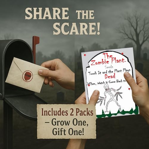 Zombie Plant Seed Packets – Grow a Live Sensitive Plant that Plays Dead When Touched! Indoor Plant Seeds & Educational STEM Activity | House Plant Seeds | Unique Garden Seeds – 2 Pack - style: Indoor Planting - 2 Pack