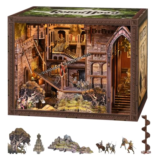 Robin Hood Book Nook Kit, DIY Miniature House Dollhouse Kit - color: Robin Hood - the Castle's Escape