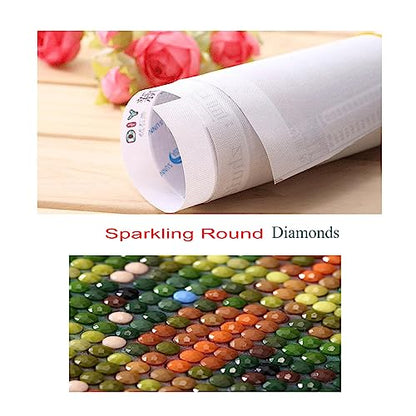 BOHADIY 5D Diamond Painting Kits for Adults,Animal Leopard Diamond Art Kits for Adult Beginner,DIY Full Drill Diamond Dots Paintings with Gem Art and Crafts for Adults Home Wall Decor 27.5 x15.7 inch