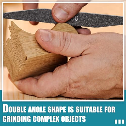 Honoson 40 Pcs Sanding Sticks Sandpaper for Modeling, Double Angle Shape - style: Double Angle Shape