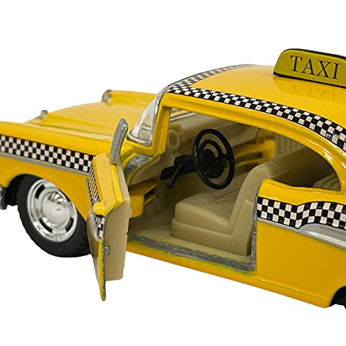 KiNSMART 1957 Chevy Bel Air Coupe 1:40 Scale 5" Die Cast Metal Classic Toy Car (Taxi) - color: Taxi