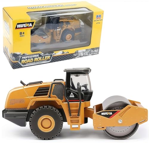 Gemini&Genius Road Roller Toy for Kids Heavy Duty Construction Vehicle Toys - color: Road Roller