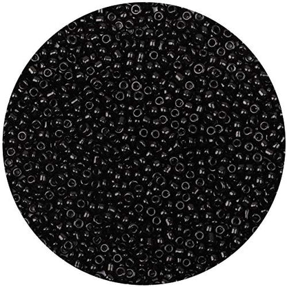 5000pcs Black Glass Seed Beads Bulk -Small Pony Bead, Waist Spacer Beads for Bracelet, Necklace Jewelry Making, DIY Craft Projects(3mm 8/0) - color: Black, size: 3mm