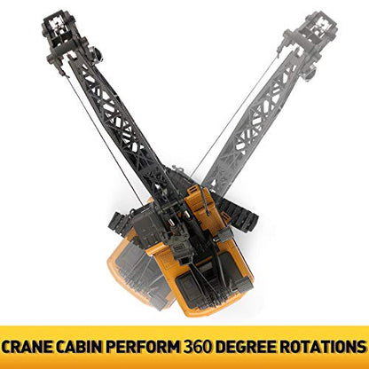 duturpo 1/50 Scale Metal Diecast Crane Truck Toy, Metal Construction Vehicles Crane Machine Model Toy for Boys - style: Crawler Crane