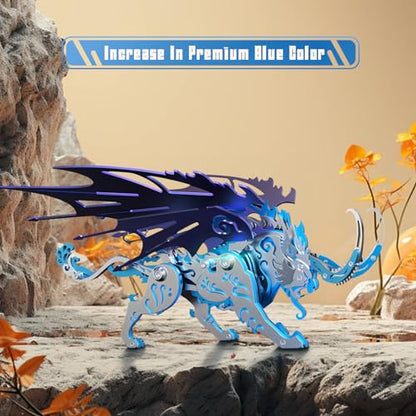 FILASLFT 3D Metal Puzzles for Adults,Mechanical Model Kit Qiong Qi Blue - color: C5-qiong Qi-blue