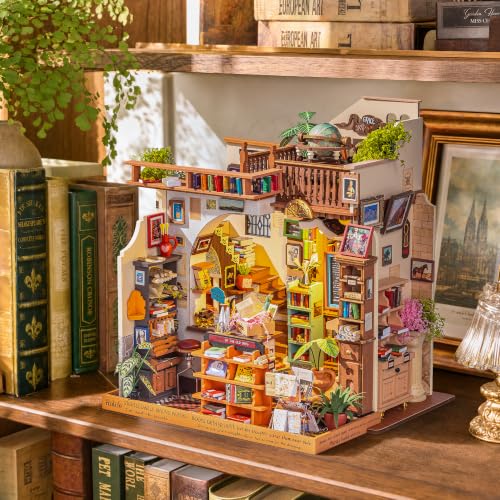 Rolife Bookstore DIY Miniature Dollhouse Kit Creative Gift for Adults