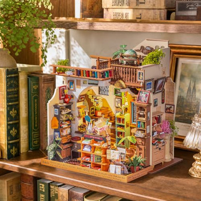 Rolife Bookstore DIY Miniature Dollhouse Kit Creative Gift for Adults