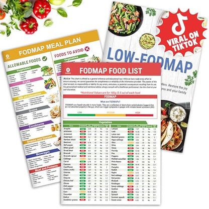 HAMIEW Low FODMAP Food List & Meal Plan, 3 Pack for IBS, SIBO, Bloating