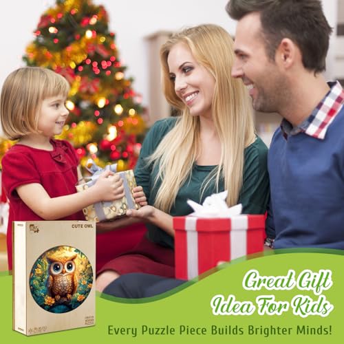 Animal Wooden Puzzles for Kids Ages 6-8 - Cute Owl - color: Cute Owl