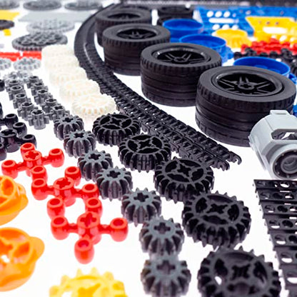 ASTEM Technic Parts 826Pcs Building Blocks with Differentials Wheels Chain Link Connector Joints Track Tank Wheel Shock Absorber Steering Shaft for MOC
