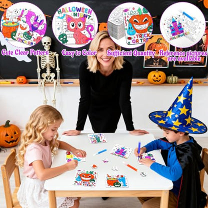 Halloween Crafts for Kids & Toddlers-DIY Art Activities Kit Puzzle Game Toy - color: Halloween Colorful