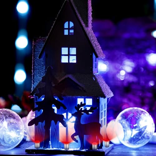 20pcs Mini Led Lights for Craft, Tiny Small Light with 30pcs Batteries - color: Red