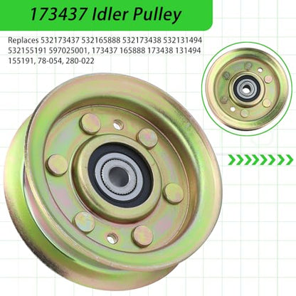 2 Pack 131494 Idler Pulley for Craftsman 42" LT1000 LT2000 Decks - color: A15 2x532173437