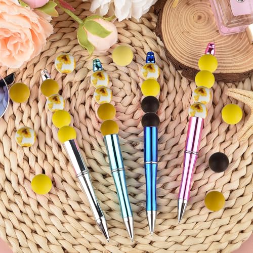 ASTARON 100 Pcs 15mm Autumn Brown Yellow Silicone Beads for Keychain Making - color: Brown Yellow Series
