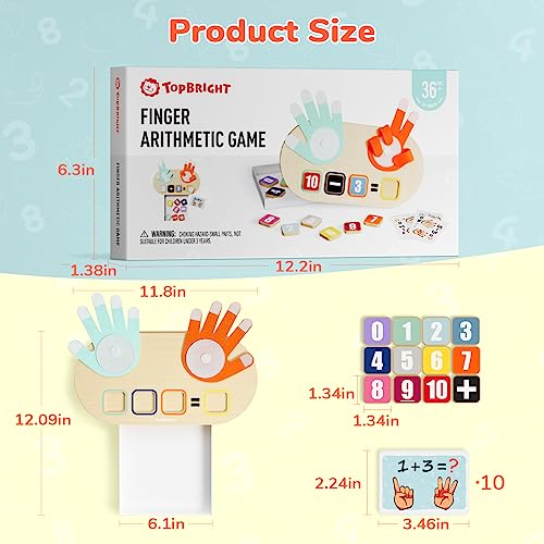 TOP BRIGHT Educational Learning Number Toy, Finger Counting Math Toys