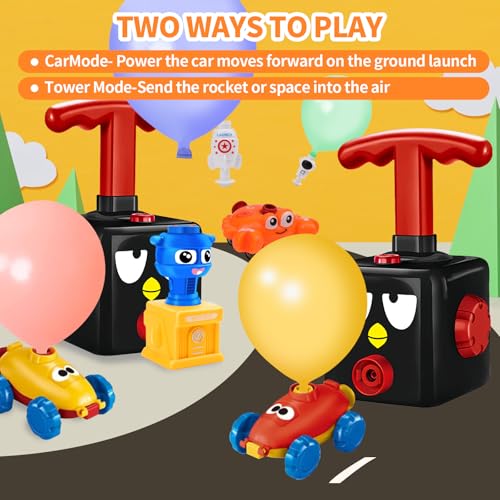 Balloon Launcher Car Toy Set, Balloon Powered Car for Kids 3+, Party Supplies, Blackbird