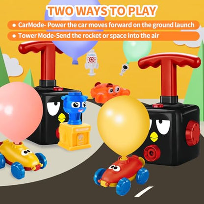 Balloon Launcher Car Toy Set, Balloon Powered Car for Kids 3+, Party Supplies, Blackbird