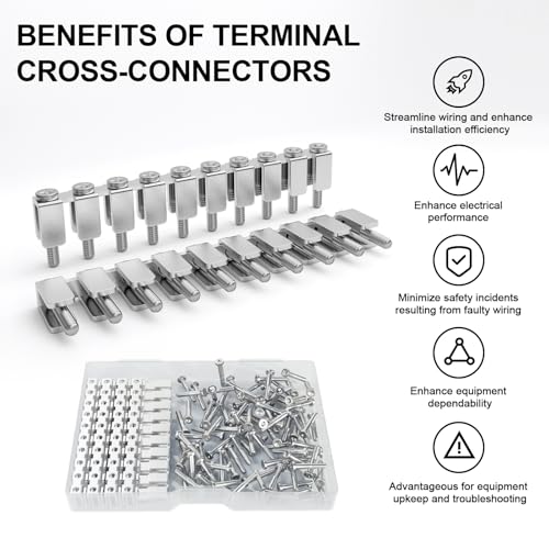 10Pcs Fixed Bridge Jumper, FBI-10-6 Fixed Bridge Connectors,10 Pole - color: Silver, size: 10 Pcs