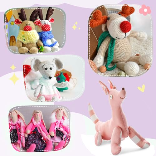 TOAOB 20 Set 30mm Doll Joints for Amigurumis Crochet White Movable Plastic Animals Joints for Crochet Stuffed Animals Crafts Puppets Limbs and Arms Leg Neck Joints Doll Making - size: 30mm