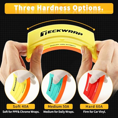 TECKWRAP Felt Squeegee for Vinyl Wrap -Trapezoid Shape (Soft/Medium/Hard) - color: 3pcs Trapezoid Shape