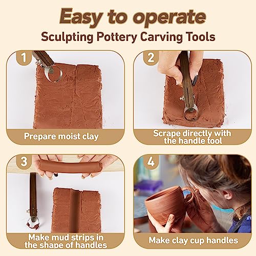 2 Pcs Pottery Handle Making Tools, Adjustable Clay Cutters,Novelty Style - style: Novelty Style
