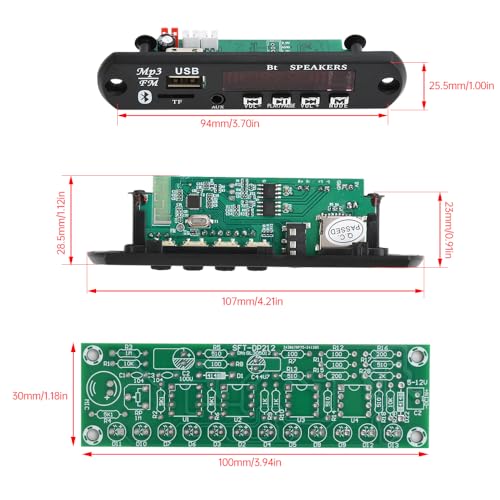diymore DIY Bluetooth Speaker Kit USB Mini Stereo Amplifier Soldering Kit Radio Soldering Practice Kit,Remote Control,for TF/AUX/Bluetooth/USB Support,for Home and School Education Gifts ﻿