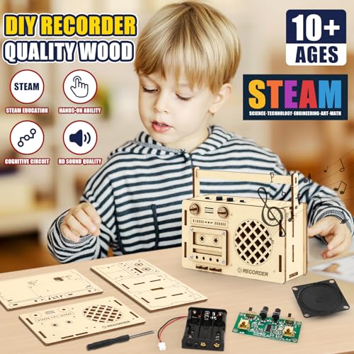 LUCKY GUESS 3-in-1 STEM Kit DIY Radio Recorder Speaker Gift for Teens - style: 3 in 1 Set of Radio, Recorder, Bluetooth