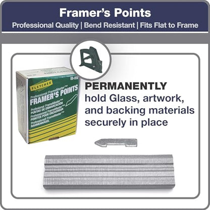 Fletcher® Framers Points for Permanent Picture Frame Assembly