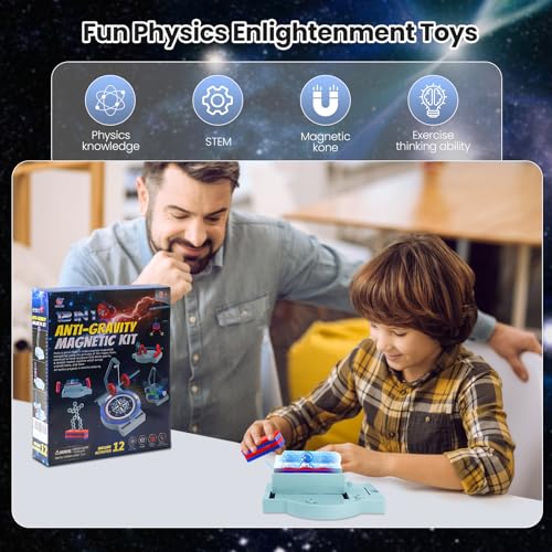 12-in-1 Anti Gravity Magnetic Levitation Science Kit,Physics Magnet Toys