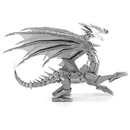 Fascinations Metal Earth Premium Series Silver Dragon 3D Metal Model Kit