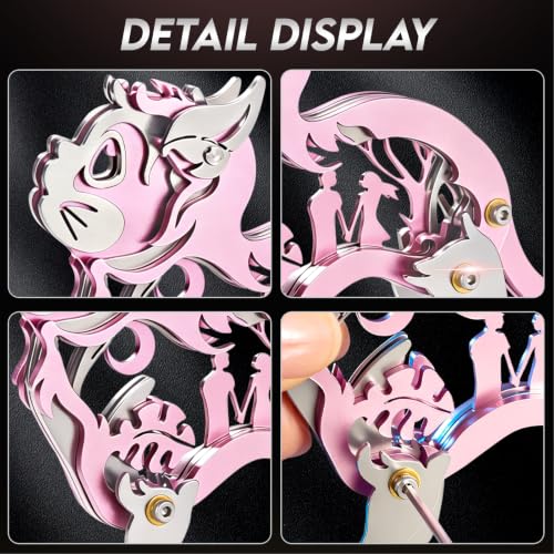 Pink Dream Cat Stainless Steel 3D Metal Puzzle Model Kit Art Craft - color: C04-pink Dream Cat