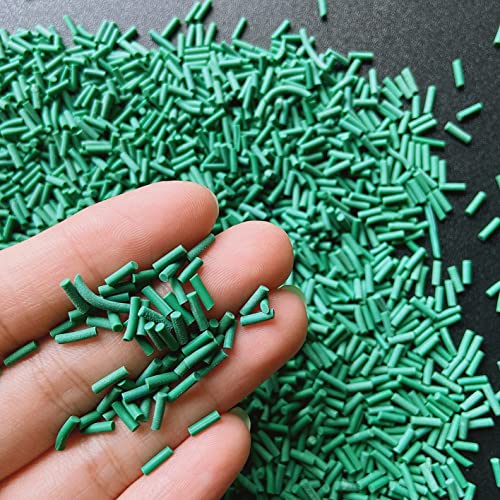 50g Fake Sprinkles Resin Sprinkles Fake Candy Sprinkles Clay Sprinkles Polymer Sprinkles Polymer Clay Slices for Nail Art DIY Crafts Cake Phone Case(13-Dark Green） - color: 23-Dark Green