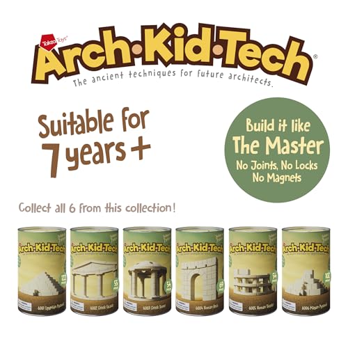 Taksa Toys Ancient Greek Facade Stem Toys Unique Educational Stackable Building Blocks, for Kids Ages 7 8 9 10+ Years Old, Indoor Architectural Kit Learning Games, Montessori Toys for Children, 55 Pcs
