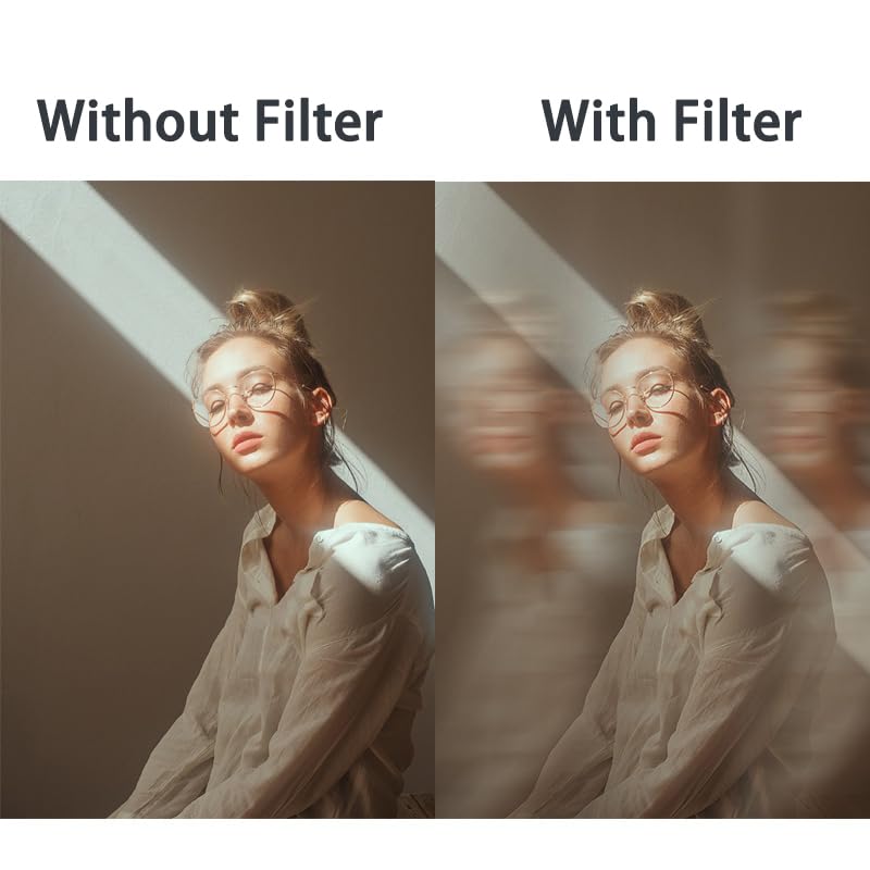 Motion Blur Bilateral 82mm Fx Prism, Ghost Effect for Creative Photos and Videos - size: 82mm, style: Motion Blur Bilateral Prism