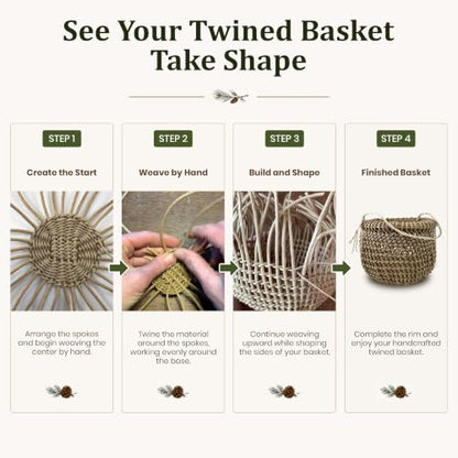 Traditional Craft Kits Twined Basket Weaving Kit, Gathering Style