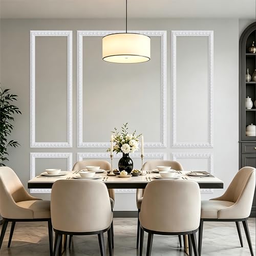 Peel and Stick Wall Molding Kit, Premade Accent Wainscoting Panels,24x60in - color: Bead-24x60in