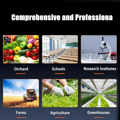 7 in 1 Soil Tester, Nitrogen Phosphorus Potassium NPK Tester, Handheld Soil PH Meter Kit, Temperature, Conductivity, Moisture, EC Meter for Petrochemical, Agriculture - Yellow