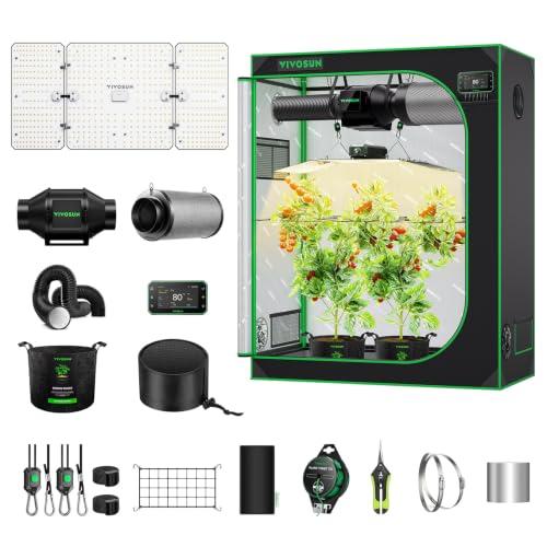 VIVOSUN Smart Grow Tent Kit 2x4, 2-Plant WiFi-Integrated Grow System - size: 48"x24"x60"