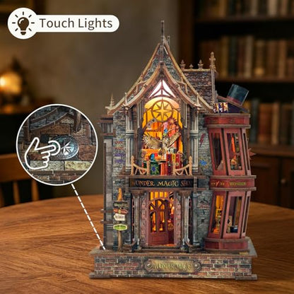 Book Nook Kit DIY Miniature House 3D Wooden Puzzle - Magic Wonder House - color: Magic Wonder House