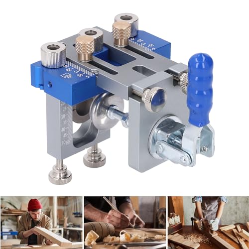 Self Centering Dowel Jig Kit for Woodworking Precision Dowel Hole Drilling Cabinet Making Applications Furniture Assembly Joinery Tool