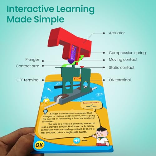 STEM Circuits Learning Kit for Kids | Hands-On Electronics Projects with Augmented Reality Educational Flashcards | Homeschool & Classroom Science Activity with Learning App