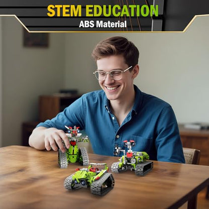 5 in 1 STEM Robot Building Kit with APP Remote Control, 705 PCS Engineering Robot Toys for Kids Age 8-16, Science Coding RC Robotics Kit Birthday Gifts for Boys Girls 6 7 8 9 10 11 12 - style: 07